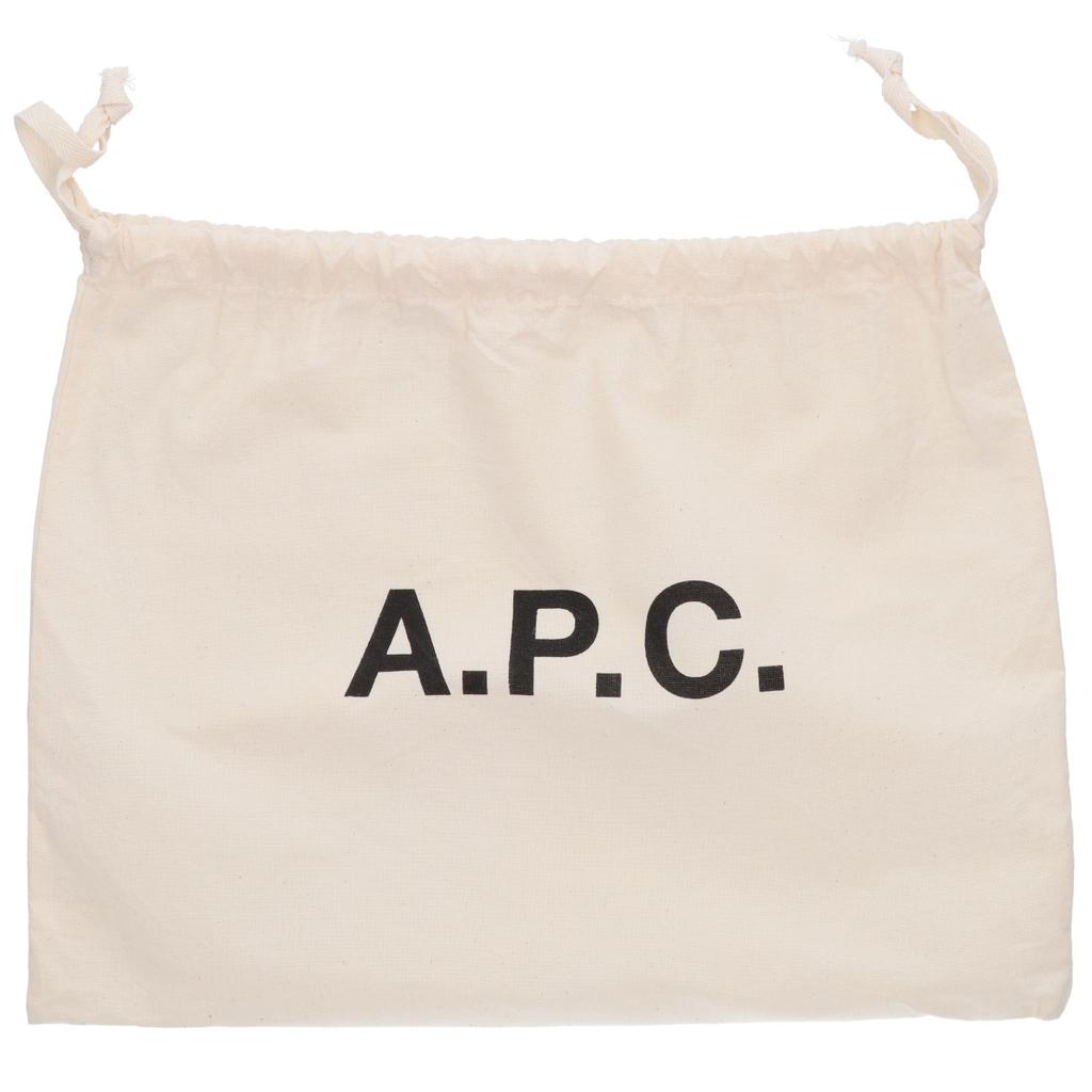 A.P.C. Half Moon Saffiano Leather Shoulder bag blackUsed