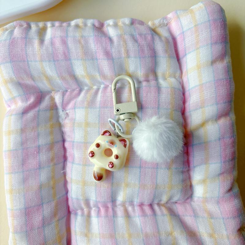 Мягкая брелок-брелок кошка в виде пончика: Милый Брелок-Подвеска Мультяшное Сердечко