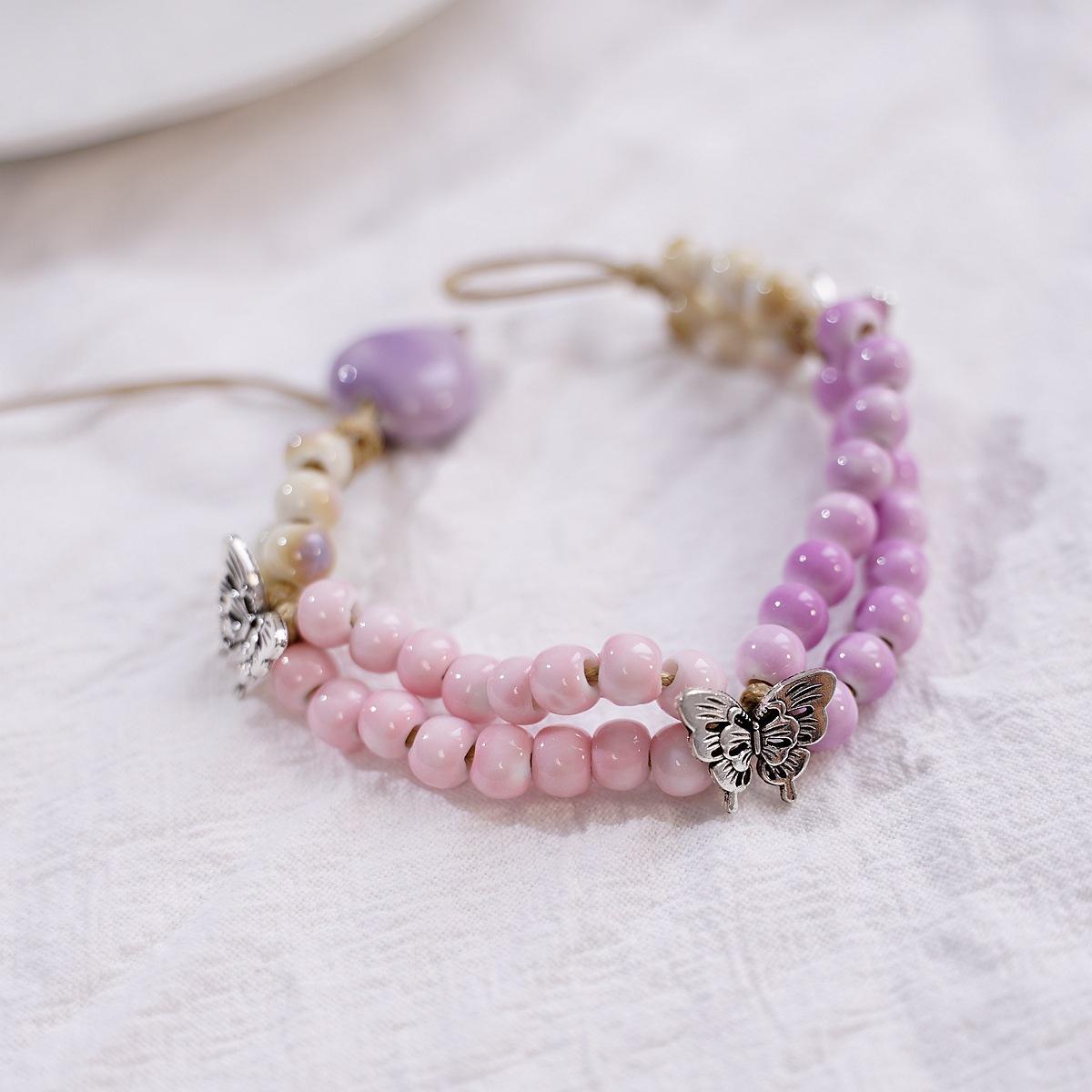 Оригинальный керамический браслет женский нишевый дизайн антикварный ручной работы плетеный литературный и популярный веревочный браслет ювелирные изделия оптом