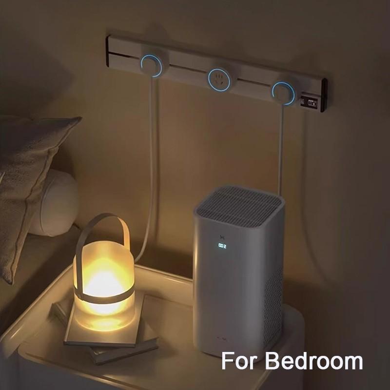 Home Appliances Wall Mounted Socket Universal USB Fast Charging Adapter Waterproof Movable Power Track Socket