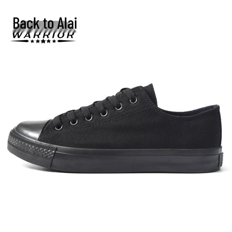 Унисекс Минималистичные Низкие Кеды из Канваса Полностью Черные 40