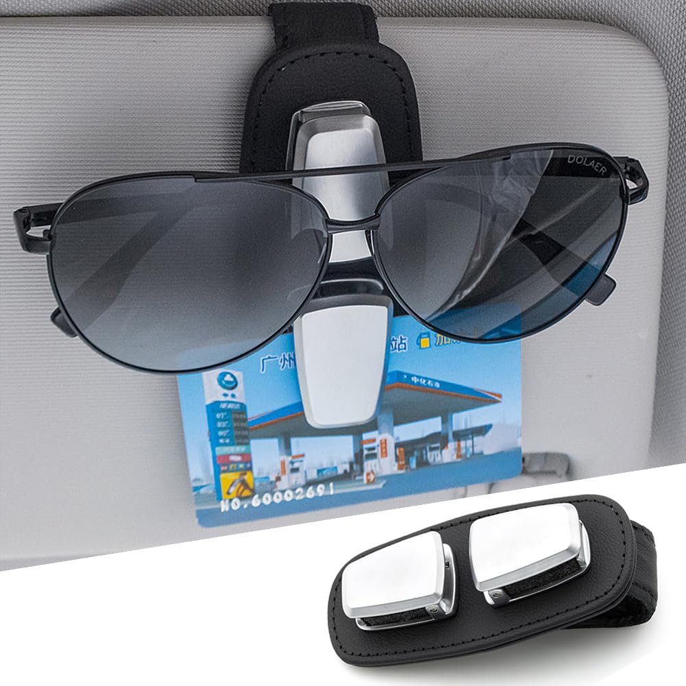 

Raksonic Car Glasses Clip, Leather Eyeglass Clip, Sunglasses Clip, Double Mouth Eyeglass Clip, Car чёрный