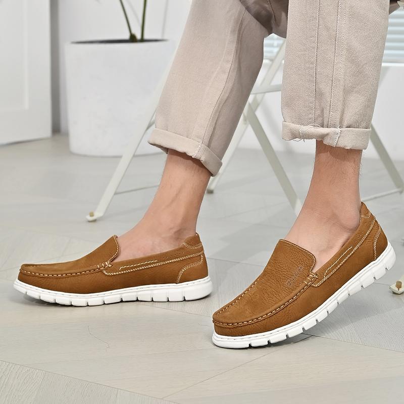 FashionLuxury Summer Men Loafers Wedding Dress White Driving Moccasins Footwear Man Casual Shoes Leather Slip On Super Light Male Shoes