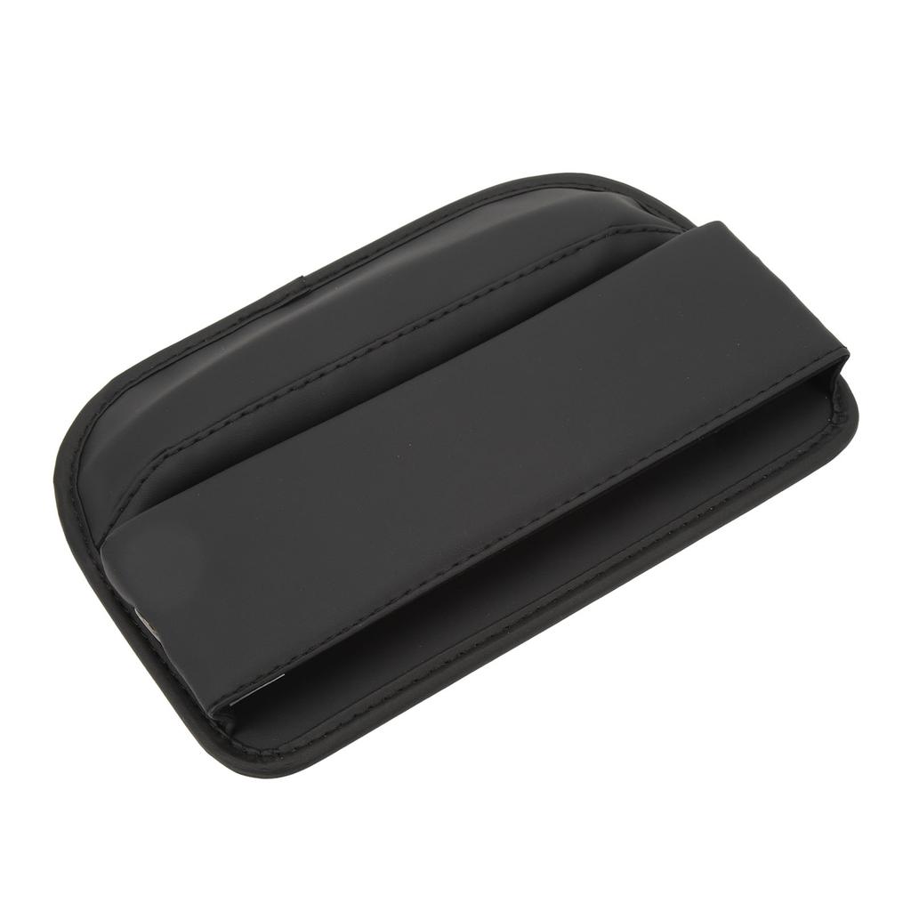 Car Seat Gap Organizer PU Leather Front Multifunctional Seat Console Side Storage Box Pocket Gap Filler Straight Type
