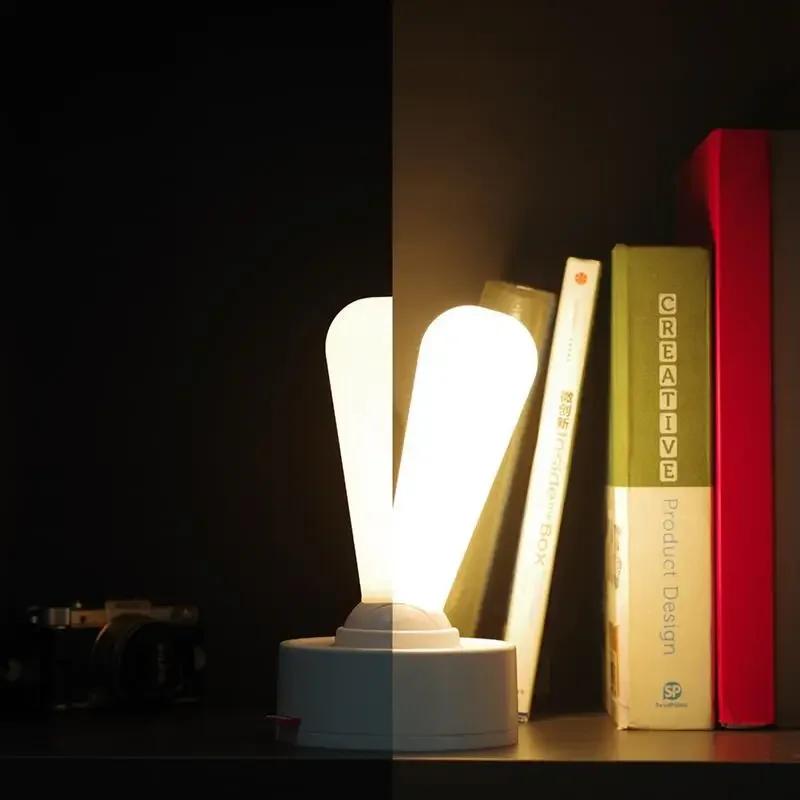 USB Rechargeable LED Night Light 2 Mode Adjustable Brightness Office Home Decor Desk Lamp