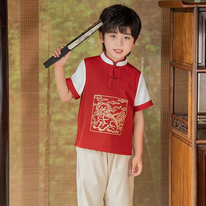 Qi Bo Boys  Summer National Style Hanfu Top 150