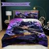 Solo Leveling Pattern Bedding,Quilt Set Quilt Cover Pillowcase Home Birthday Gift(1 * Duvet Cover + 2 * Pillowcase, Without Core)_lx