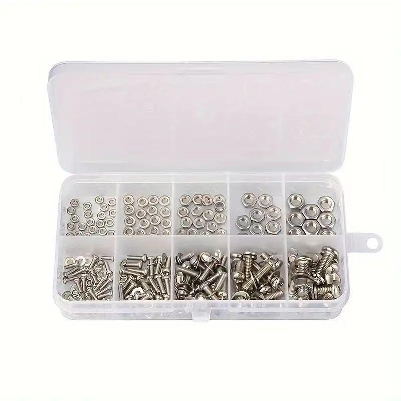 Round Head Phillips Screw & Nut Kit, 320pcs M2-M5