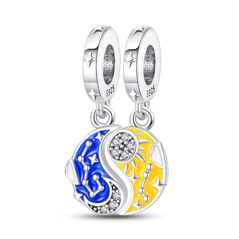 Copper Sun Moon Stars Sparkling Stars Claw Cat Shell Charms Beads Fit Pan Original Bracelets Diy Fine Jewelry Gift