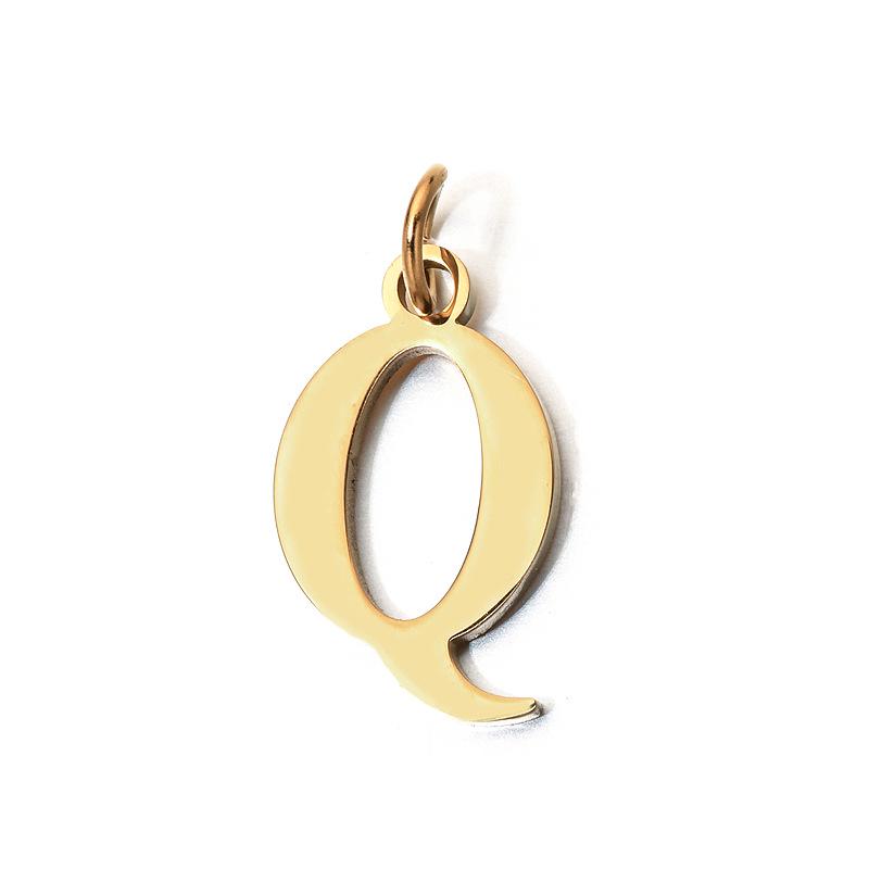 DIY 26-Letter Clavicle Chain Pendant: Personalized Stainless Steel Jewelry with a European and American Design Touch