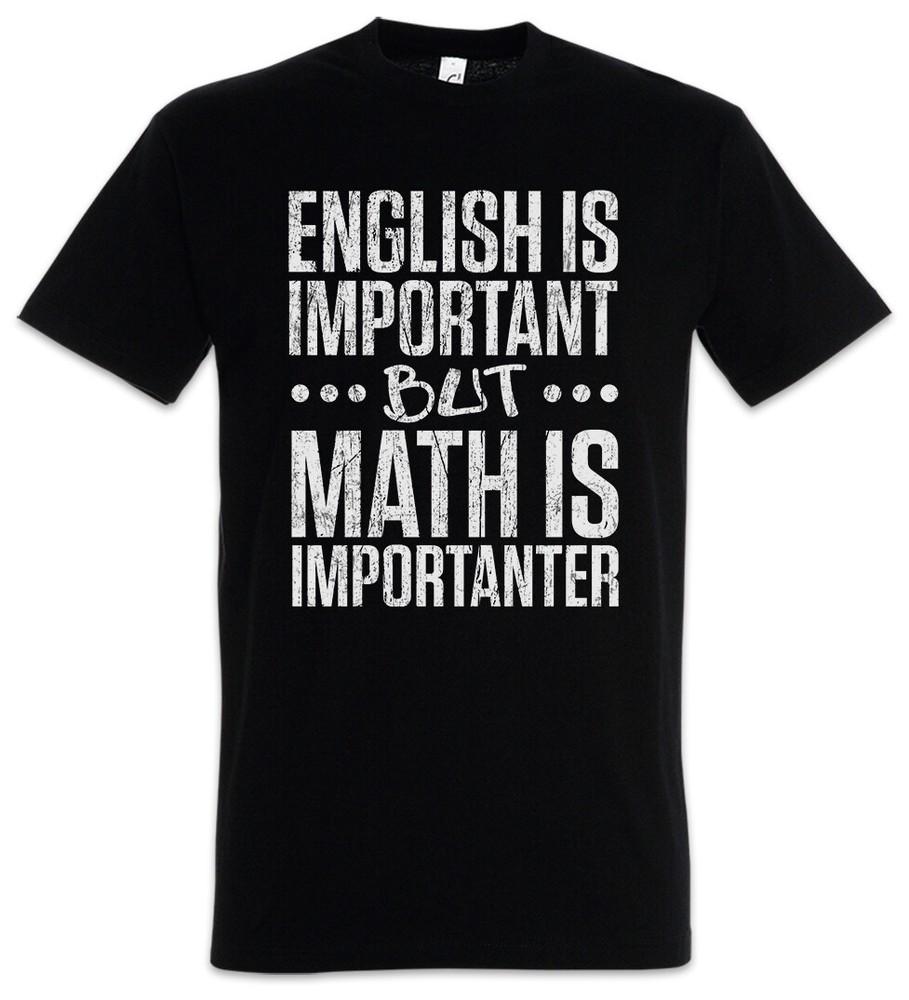 

English Is Important Math Is Important Mens T-Shirt Teacher Fun Teacher Math M