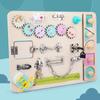 Children's Educational Early Education Busy Board Toys Wooden Car Multi-functional Music Steering Wheel Busy Board Unlocking Toys