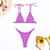 Europäischer & Amerikanischer Gerippter Dreieck-Bikini: Doppelseitig, Sexy, Grenzüberschreitende Bademode