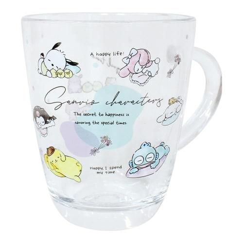 

Tees Factory Sanrio Pochacco, My Melody, Hangyodon, Kuromi, Cinnamoroll, Cinnamon, Pompompurin, My Sweet Piano Acrylic Cup with Handle, Soft and Fluff