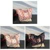 Cute Pink Butterfly Tote Bag For Daily Use Large Pu Handbag With Zipper Closure