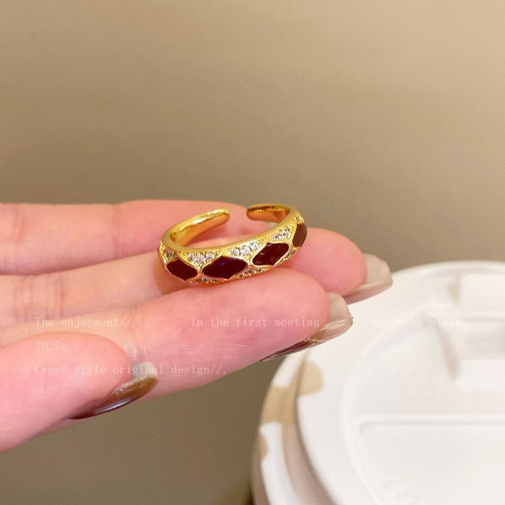 Get Rich Now! Birthday Gold Pony Ring Stacked Index Finger Ring Open Ring