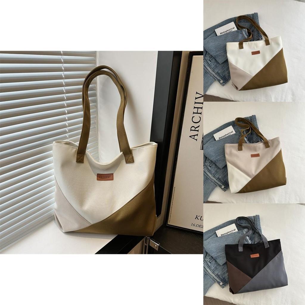 Stylish Retro Canvas Tote Bag For Women Large Capacity Trendy Handbag 2024