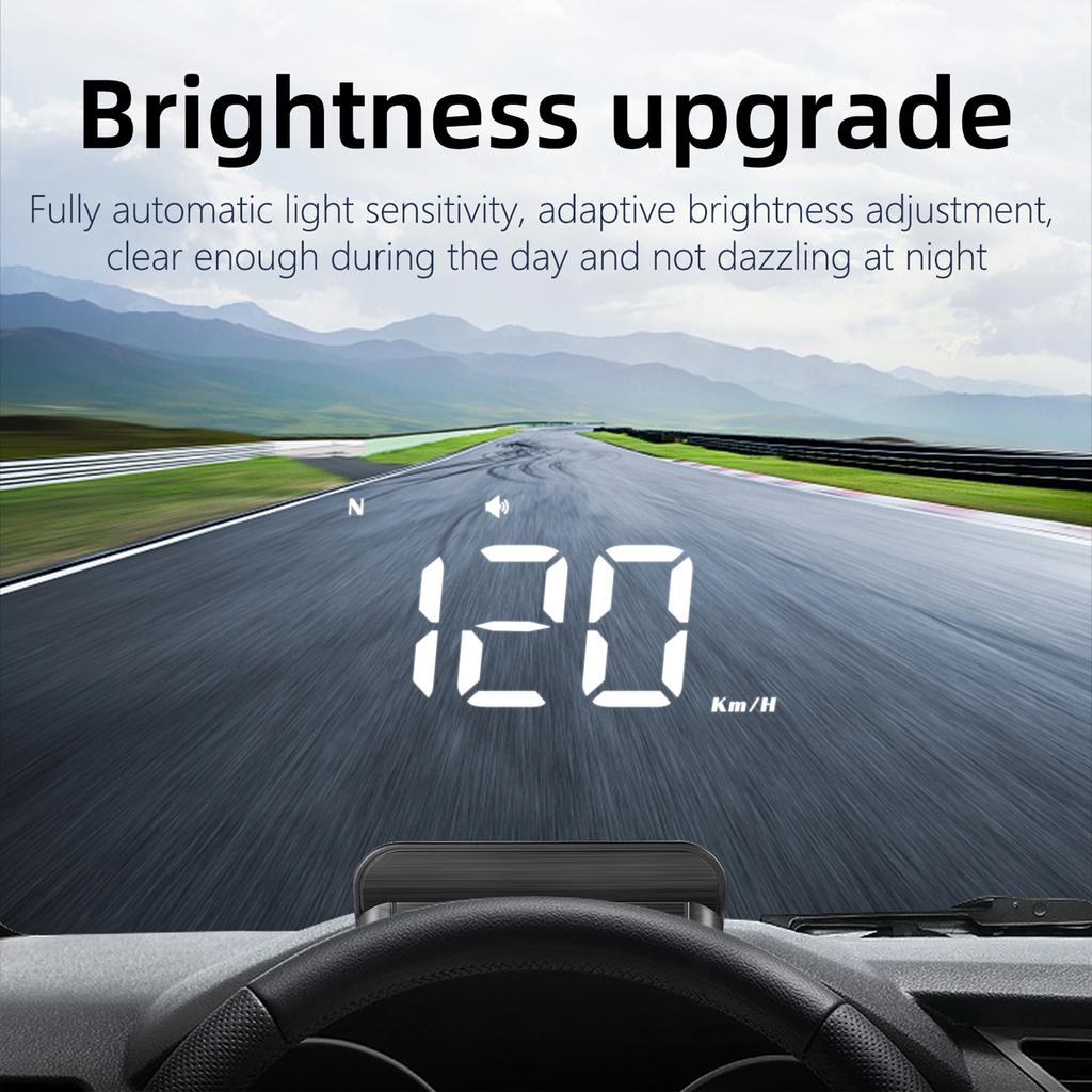 Car HUD 3.5 inch Head-up Display Projecter Digital Vehicle Speedometer GPS Model Overspeed Warning Fatigue Driving Alarm