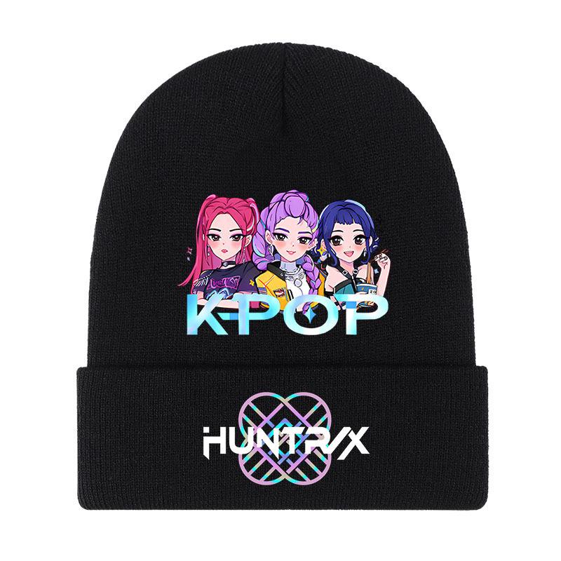 KPOP Demon Hunter Girl Group Knit Hat - Unisex Parent-Child Slouchy Beanie for Autumn/Winter One Size