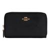 Zip Around 16 Leather Wallet Card Holder Medium Women Wallets Black C4124-IMBLK
