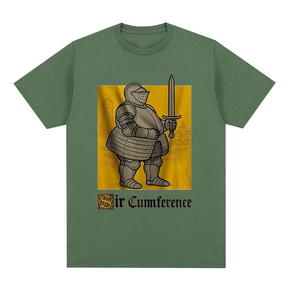 Sir Cumference Funny Knight Meme Graphic Tshirts Unisexs Women Cotton Casual Oversized Short Sleeves T Shirts Fashion Streetwear