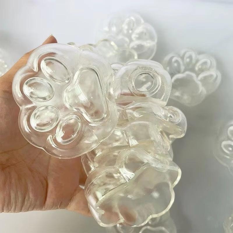 1/5Pcs Kawaii Cat Paw Hollow Skin Clear Diy Stress Relief Squeeze Toy Simulated Air Filled Slow Rebound Sensory Ball Gift