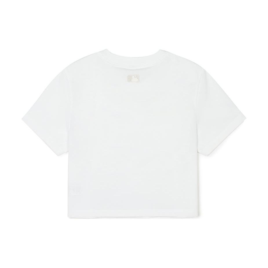 MLB Los Angeles Dodgers Summer Breathable High-Quality Letter Print College Style Round Neck Short Sleeve T-Shirt Women tops Off-White 3FTSV1243-07WHS
