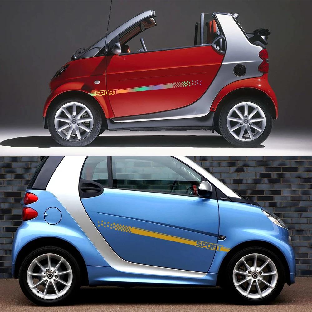 Car Side Stripes Stickers Auto Vinyl Film Decals Decoration For Mercedes Benz Smart Fortwo Forfour 453 451 Tuning Accessories