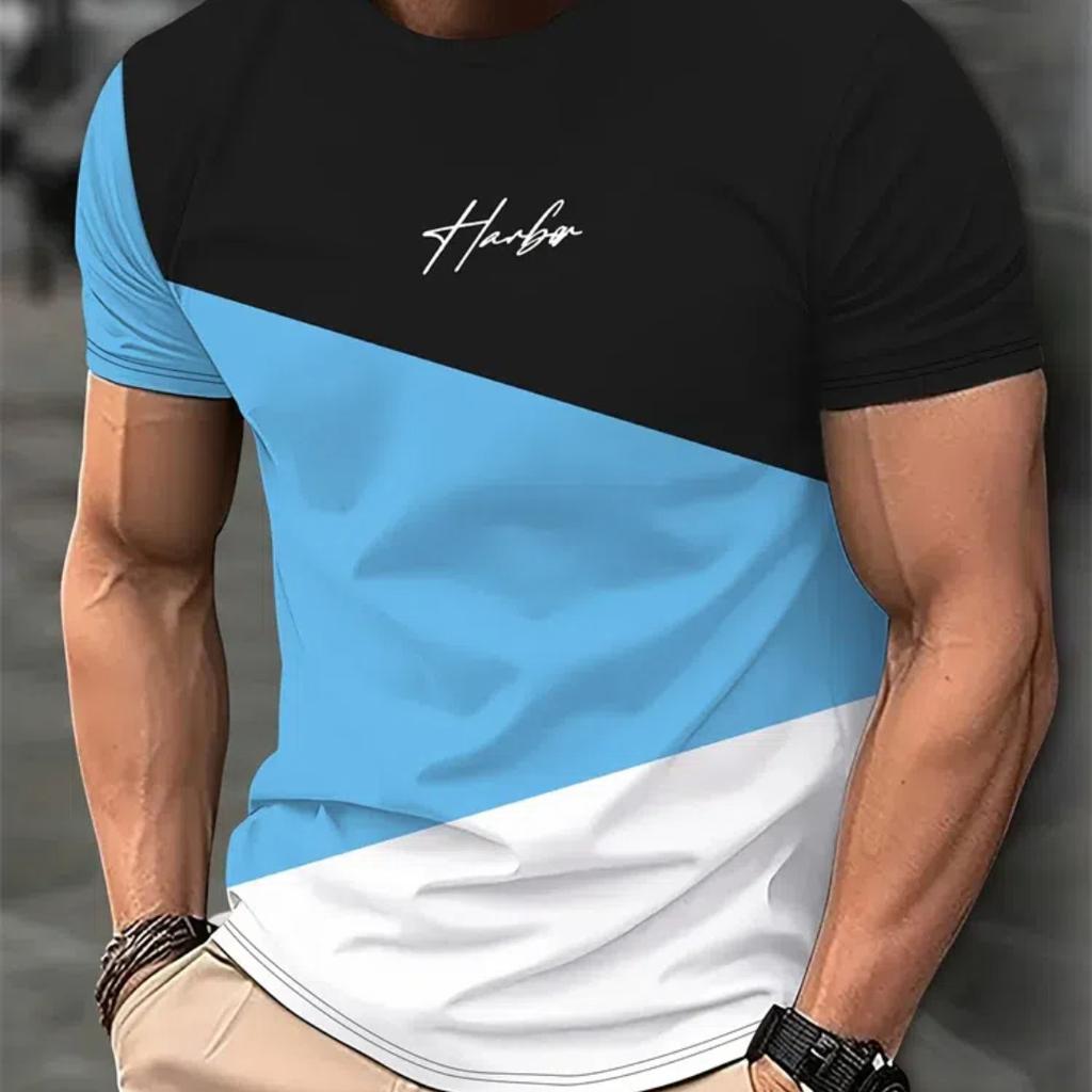 Mens Casual T Shirt Variegated Print T Shirt King Fitness Shirt Oversized Short Sleeve Tops Boys Tops Vintage Mens T Shirts