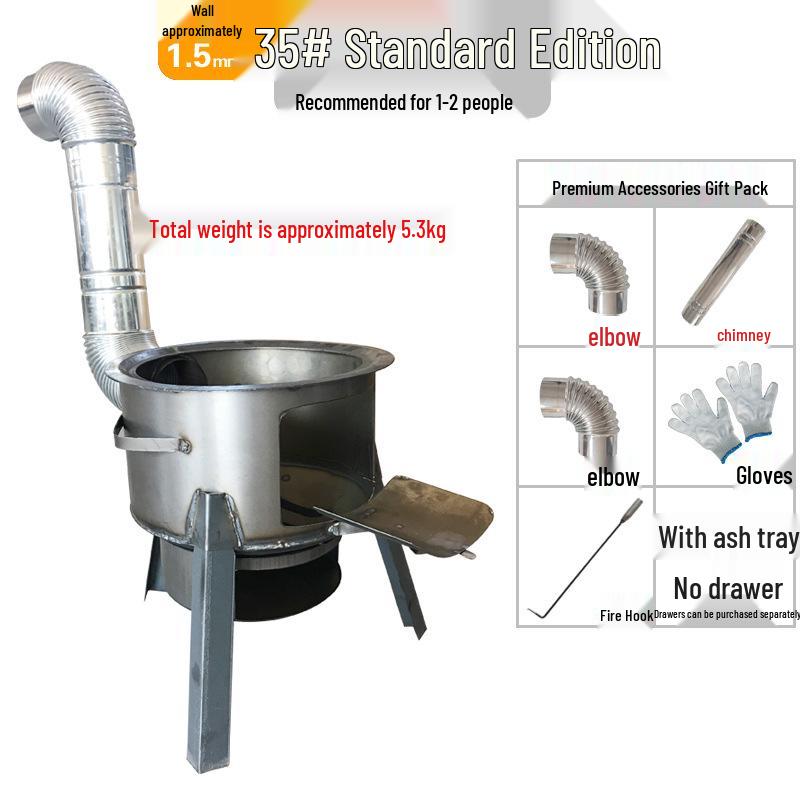 Portable Rural Wood-Burning Stove for Outdoor Iron Pot Cooking