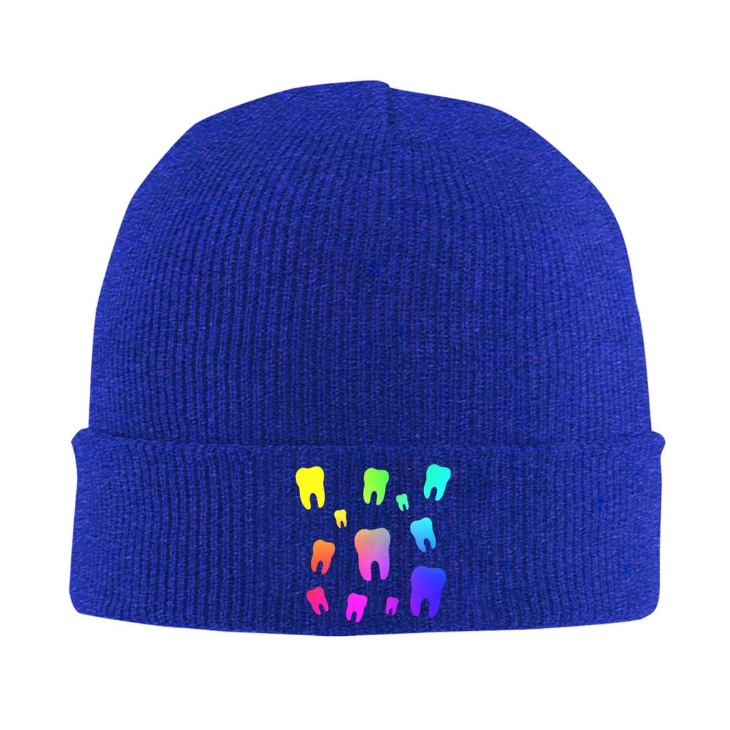 Rainbow Teeth Warm Knitted Cap Winter Knit Bonnet Hat Skullies Beanies Hip Hop Caps for Unisex