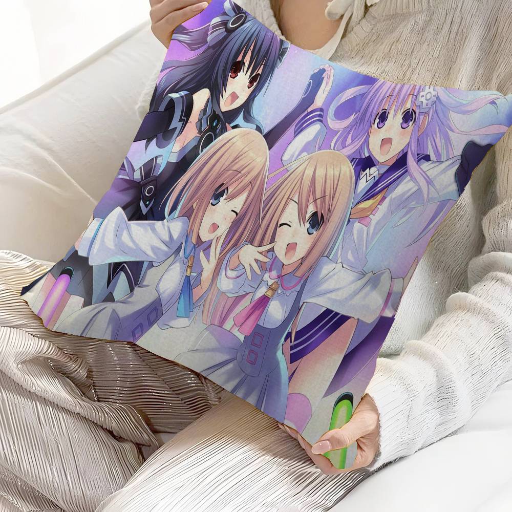 Anime Hyperdimension Neptunia Cushion Cover Pillowcase Upholstery Sofa Throw Pillow Home Decor Pillowcas