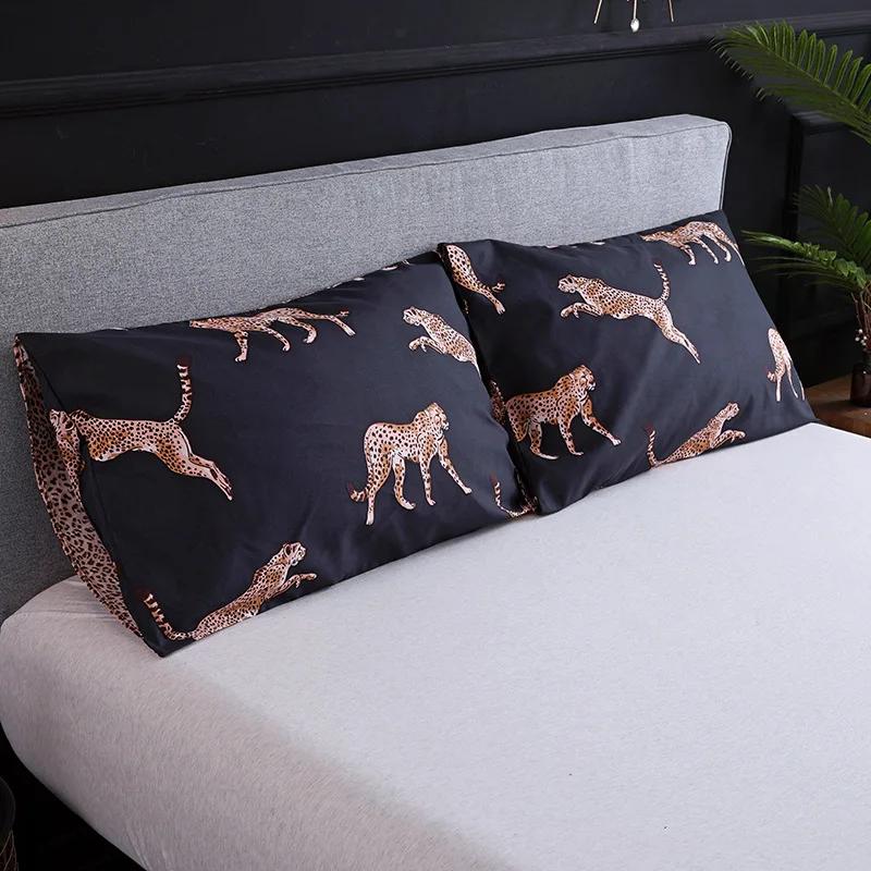 Europe plus America Dark Flower Print Soft Duvet Cover Set Quen King-Sized Dimensionsd Dimensions Beding Set Twin Single Double Bed Linen Sets Home