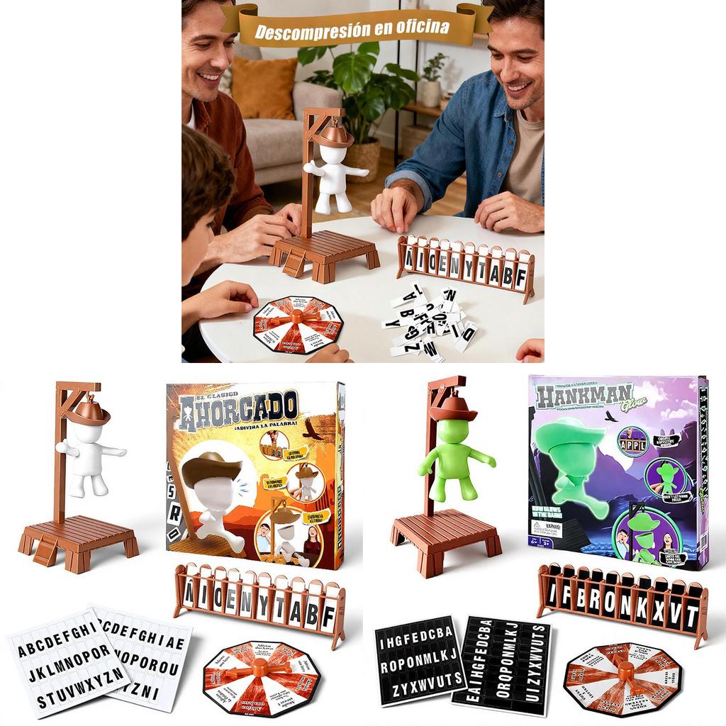 Magnetic Hangman Word Game Tabletop Puzzle For Family Fun And Brain Training