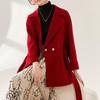 Women's 100% Wool Notched Lapel Double-faced Mid-length Winter Coat