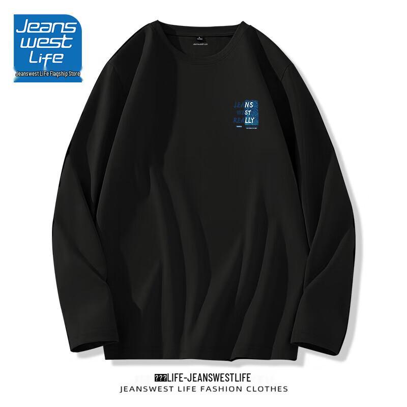 JEANSWEST LIFE Men's Long Sleeve Cotton T-Shirt