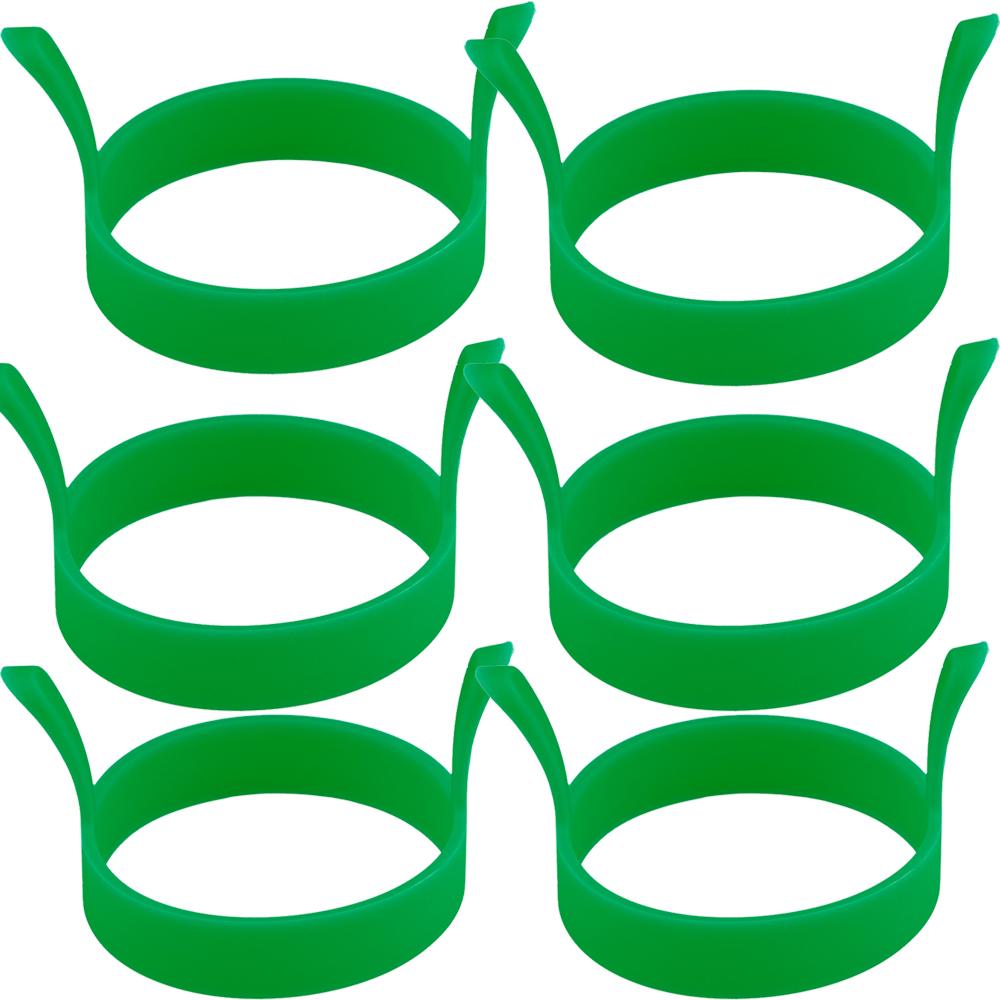 8X Silicone Ring Fried Egg Mold Nonstick Pancake Ring Molds Heat Resistant Multi-function Portable Creative for Cooking DIY Tool