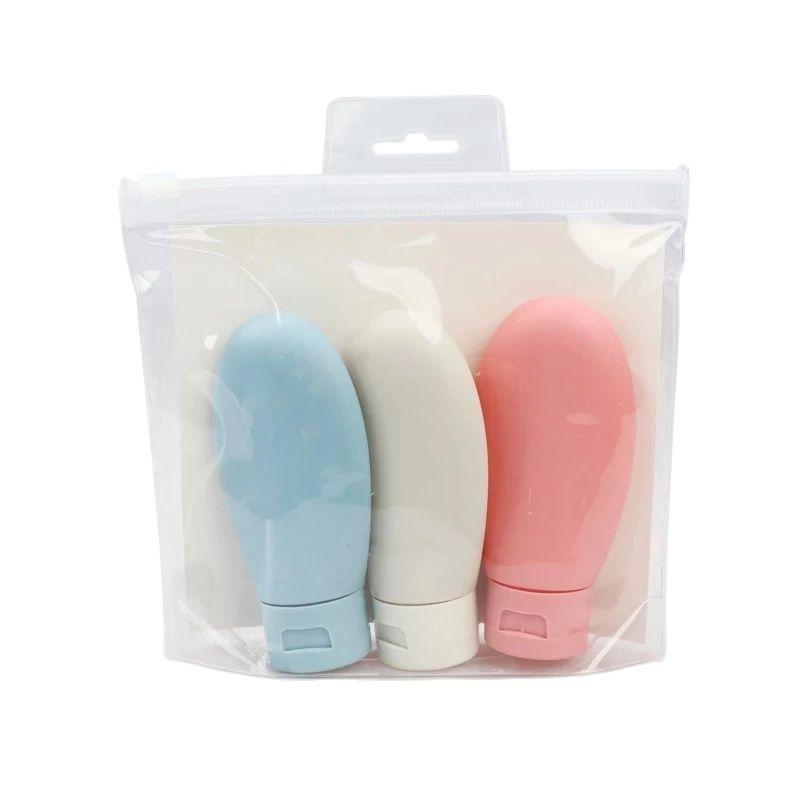 3pcs/set Travel Refillable Bottle Kit Portable Shampoo Shower Gel Bottles Container