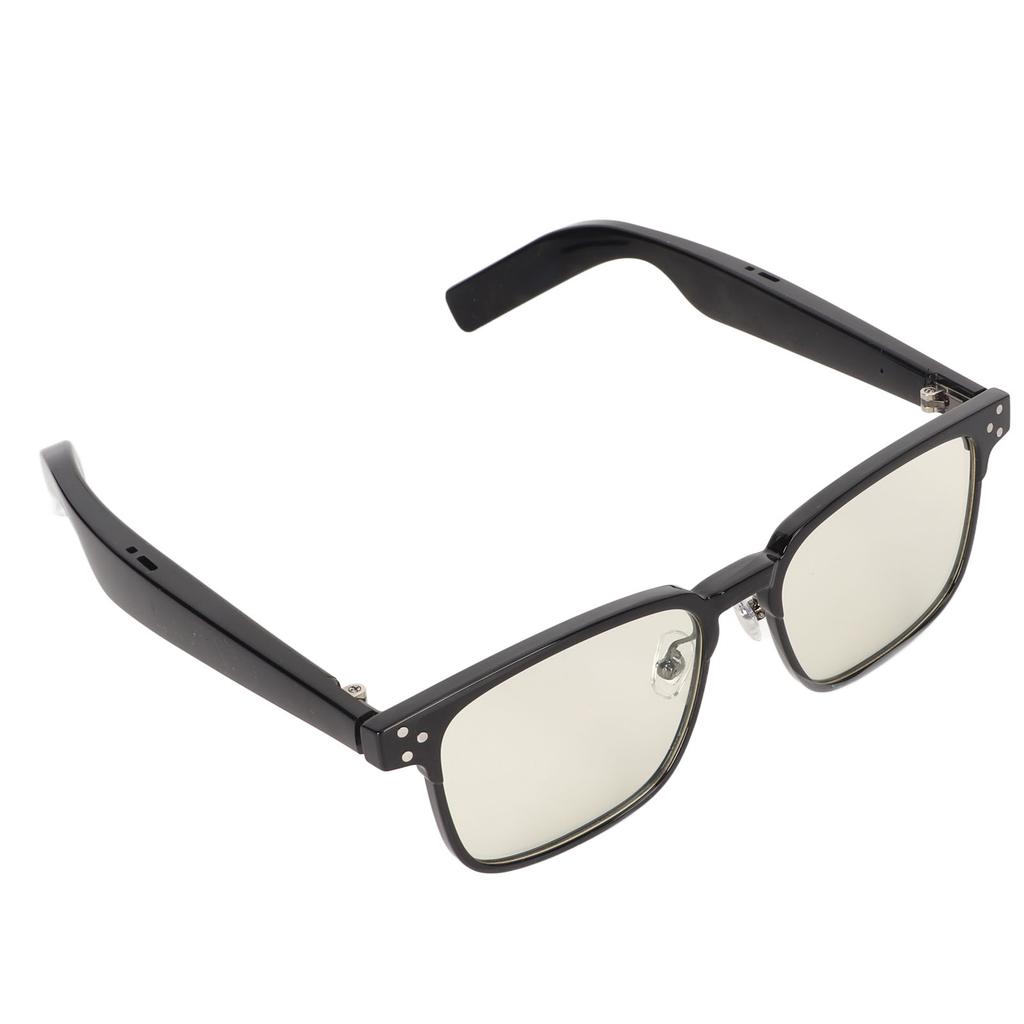Bluetooth5.3 Smart Glasses Blue Light Blocking IPX4 Waterproof Handsfree Calling for Playing Music Gaming Meeting Black