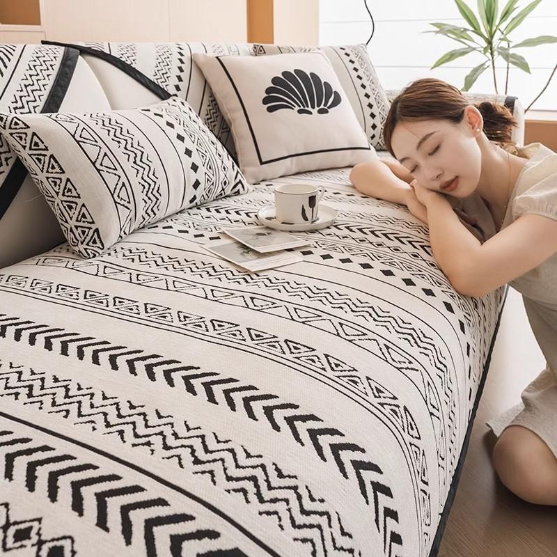 Slipcover Funda Sofa Mats   Winter Chenille Living Home Non-slip Ethnic Style Sofa Cushion Couch Sofa Cover
