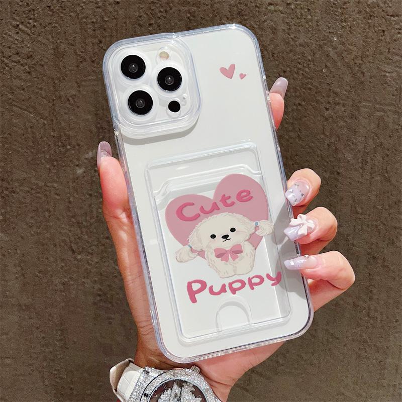 

Чехол-кошелек из силикона с держателем для карт для iPhone 17 Air 16 15 14 13 ProMax Samsung S23 S24 S25 Xiaomi Redmi Note 12 13 Прозрачный бампер для телефона Honor 8A/Huawei Y6 2019