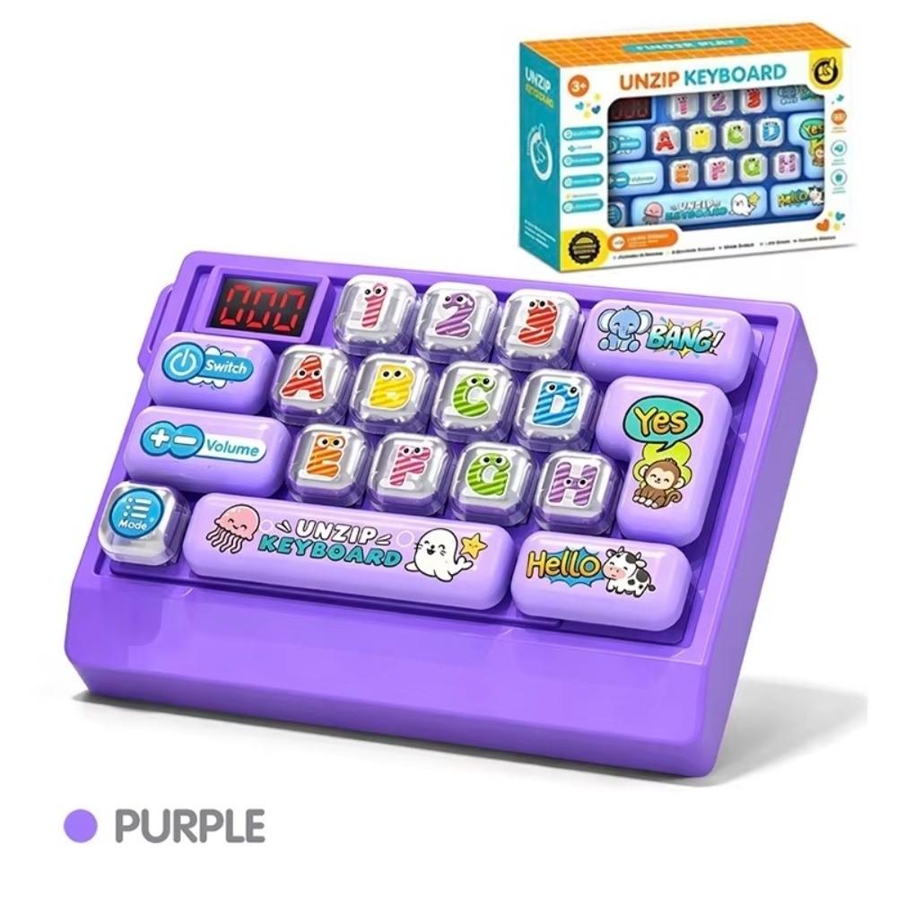Cartoon Keys Mini Fidget Keyboard Toy Stress Relief Decompression Keyboard Educational Learning