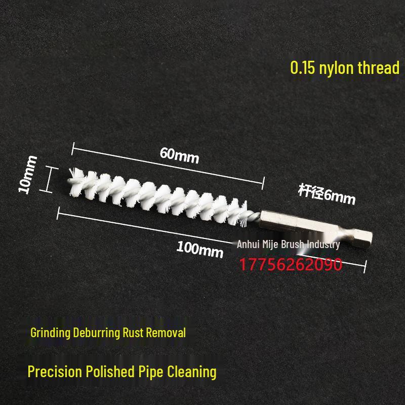 Electric Hex Shank Copper Wire Brush for Deburring, Rust Removal, Grinding, and Polishing
