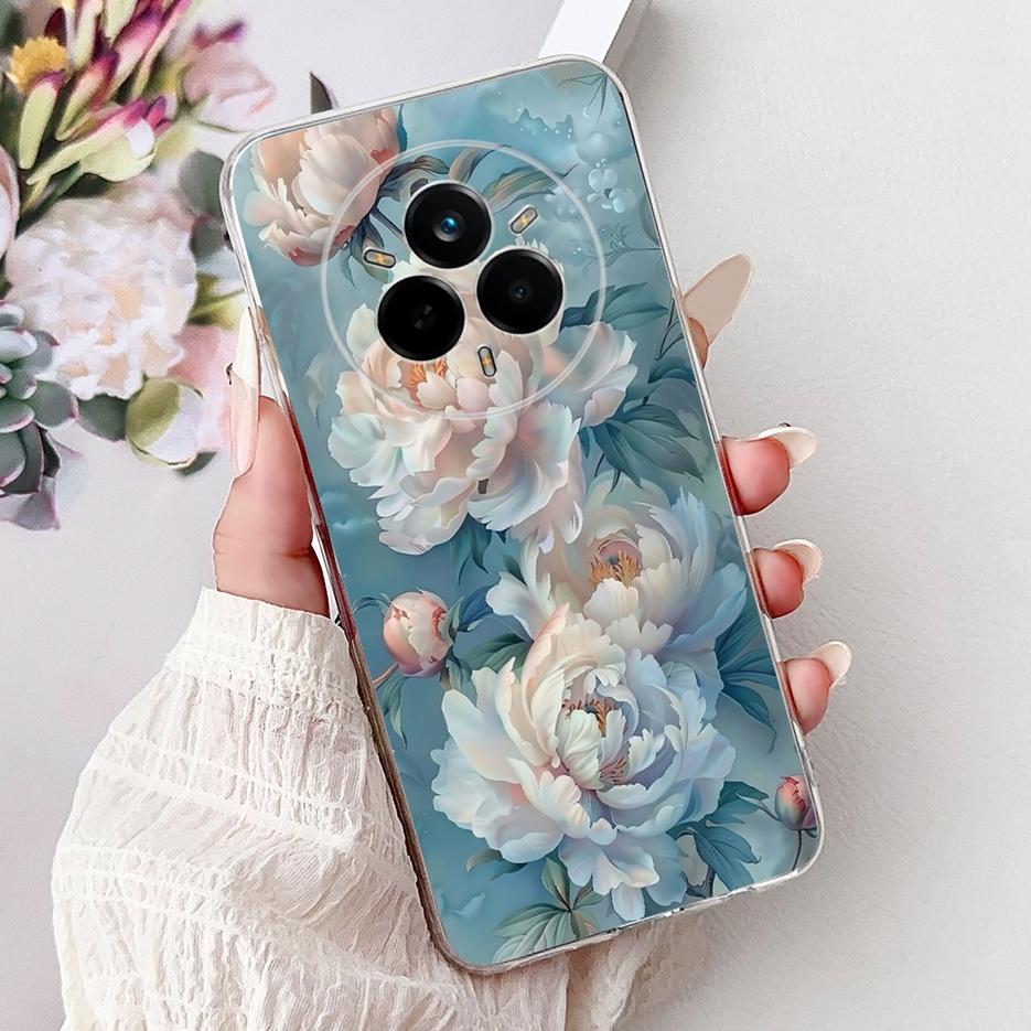 For Realme 14 Pro Plus Case RMX5051 Beautiful Flowers Painted Cover Soft Silicone Case For Realme 14 Pro Realme14 Pro+ 5G Fundas