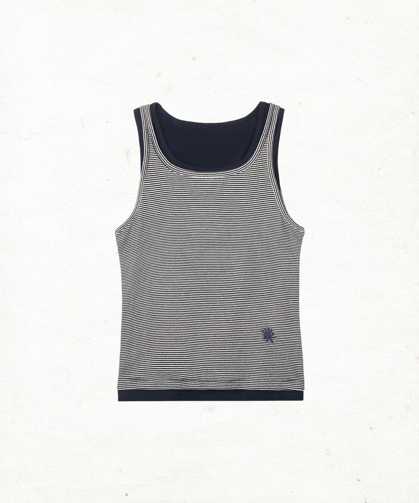 Dandel Dd Layered Rib Sleeveless (St Navy)