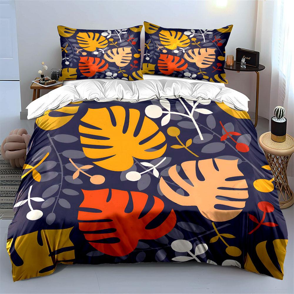 Tropical Three-Piece Set For Decor  Kid'S And Adults' Bedroom Decor, Exquisite Three-Piece Bedding Set Gift