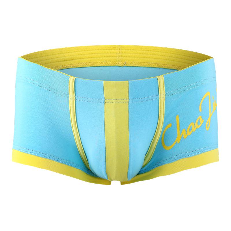 Topsun Men's Low Waist Breathable Cotton Boxer Briefs - Youth Fashion Printed Trunks