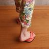 Diet After Heel Indoor Shoes Slippers, Half-Foot Sandals, (Coral Orange)