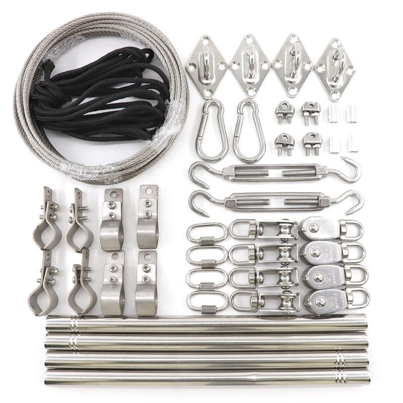 Width 2m Rainproof And HDPE Wave Telescopic Sail Garden Retractable Awning Sun Shade Screen Balconoy Shed With 15mm Steel Pipe