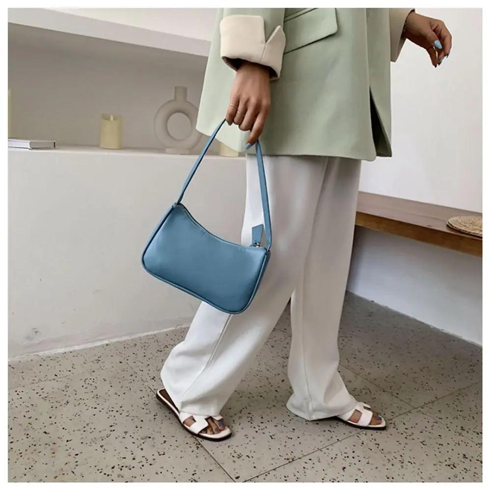 Vintage Leder-Tragetaschen Reißverschluss Schulter-Achseltaschen Mini Retro Tasche Umhängetaschen Handtaschen